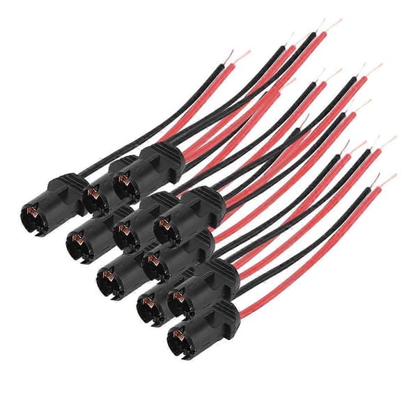 10 stk. T10 Bil Lastbil Båd Wedge Lampeholder LED Sokkel Base