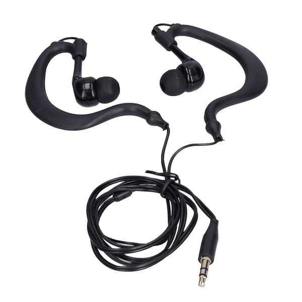 Waterproof Swimming Headphones with 3.5mm Jack - Black