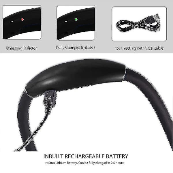 Rechargeable LED Book Light, Neck-Mounted Reading Light for Reading in Bed