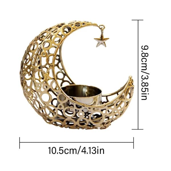 Eid Decoration Candlestick Moon Shaped Candle Holder