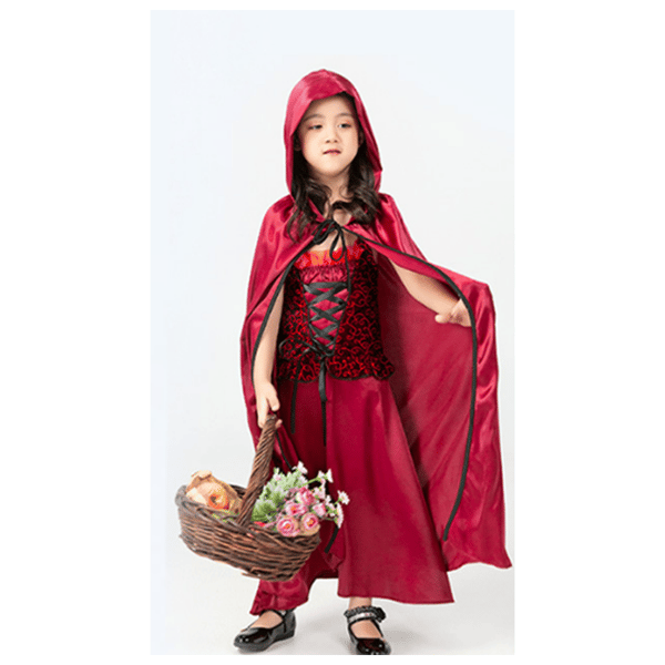 Halloween Rødhætte-kostume til børn, forælder-barn