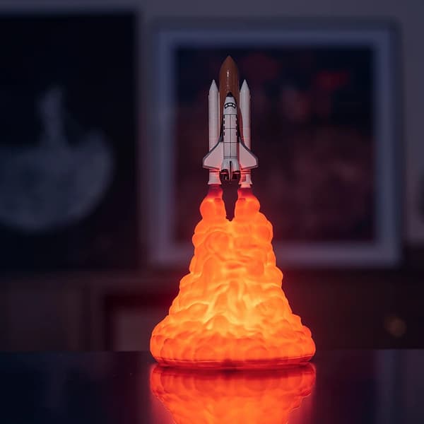 3D-Printed Space Shuttle Night Light USB Rechargeable Night Lamp