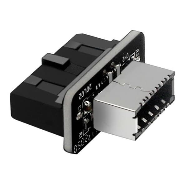 Højkvalitets USB-frontpaneladapter - Type-E hun til USB 3.0 19 PIN hanadapter intern lodret header-splitter