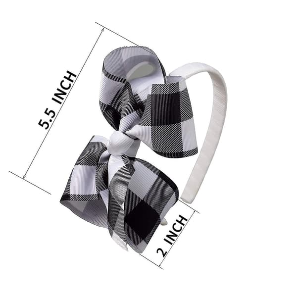 5,5 \" Buffalo Plaid Roset Hovedbånd Ternet Roset Hovedbånd Til Piger Perfekt Hår