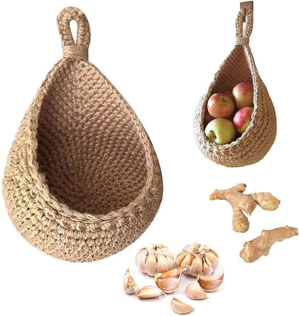 Storage basket, woven fruit basket, plant hanger, 1 piece