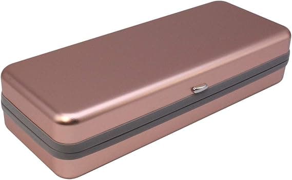 Trendigt aluminiumglasögonfodral rosa