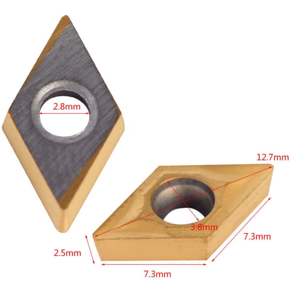 TONYSA 10pcs CNC Diamond Milling Cutters Carbide End Mills with Box DCMT070204-HM YBC251