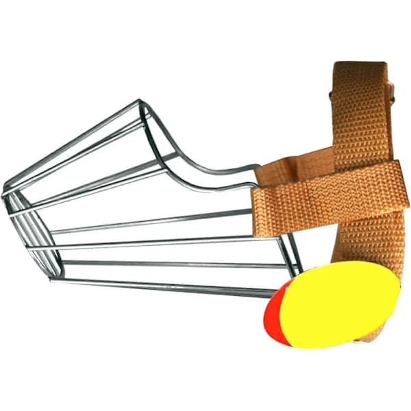 Dog Muzzle Size L Metal Basket Breathable Adjustable Wire Muzzle for