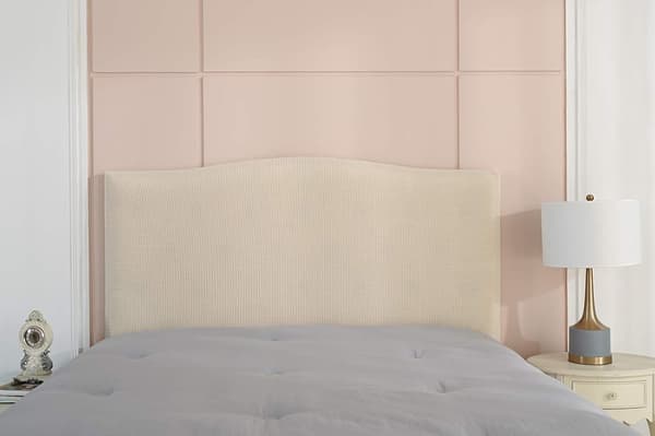 Beige 1,5M Stretch Sänggavelöverdrag Enfärgat Dammskydd