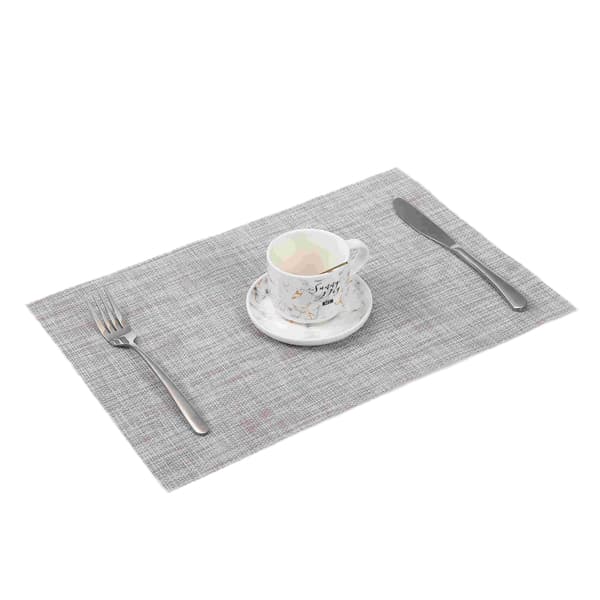 Pöytätablettien setti, 6 kpl, 30x45 cm, sekoitetut värit Silver+Vit