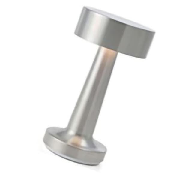 Dumbbell-shaped Table Lamp Retro Design Touch Switch LED Rechargeable Night Light for Nightclubs Parties Silver C Style