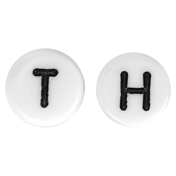100 pcs Alphabet Beads Acrylic Material Flat Black Letter Pendant DIY Jewelry Accessories