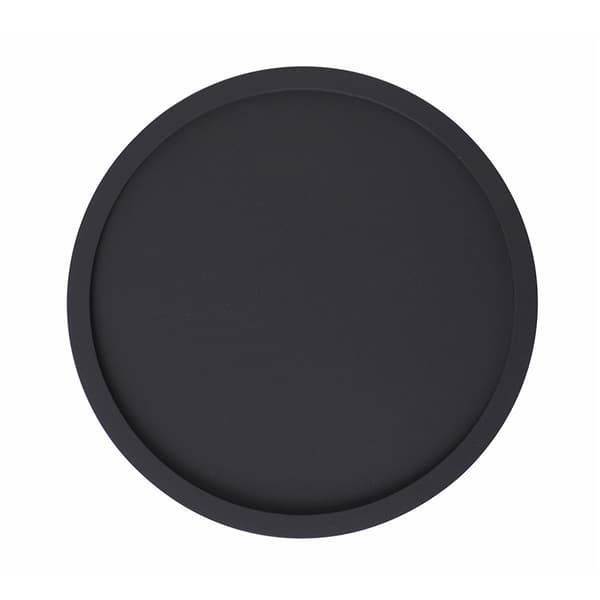 Sæt med 8 sorte silikone coasters 10 cm - runde til et pint ølglas