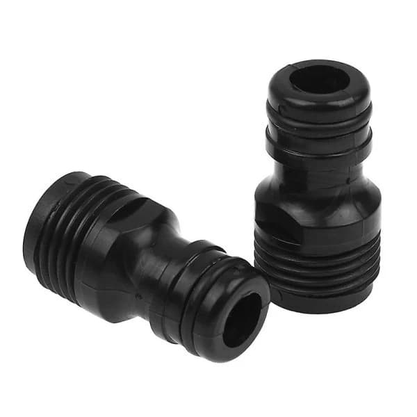 2 stk 1/2 BSP Gevindhaneadapter Haveslange Hurtig Rørforbindelse Fittings Havevandingssystem Dele Nippelstik