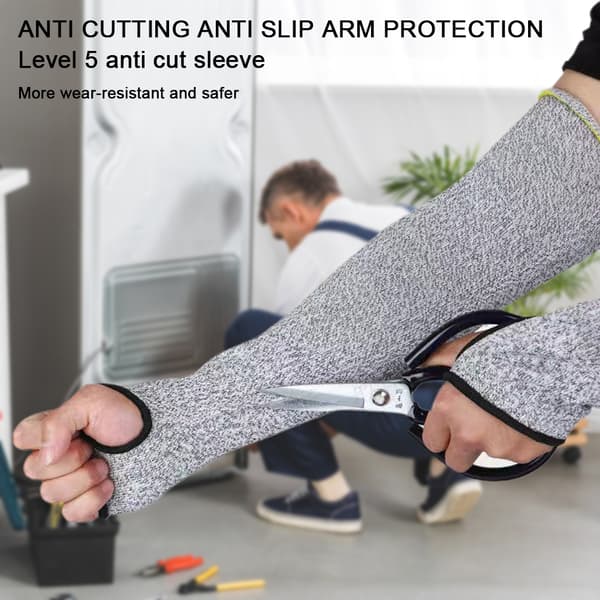Cut-resistant Garden Sleeves with Thumb Hole Comfortable Breathable Sleeves for Construction Work 35cm 35cm