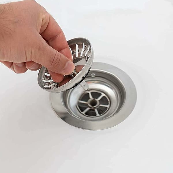 Kitchen Strainer Filter, Sink Stopper, Kitchen Strainer Filter Lid, Stainless Steel Strainer Filter, Stainless Steel Sink Stopper, Diameter 80 mm (B, 1 pc) KLB