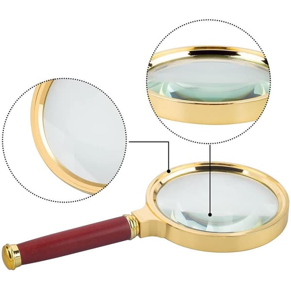 Handheld Magnifier 10x Magnification for Home Study Reading KLB