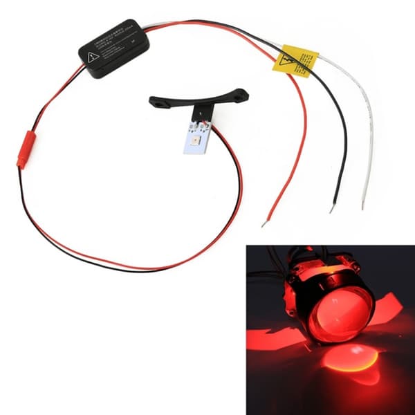 2x LED Røde Demonøyne DRL For Frontlysprojektor L