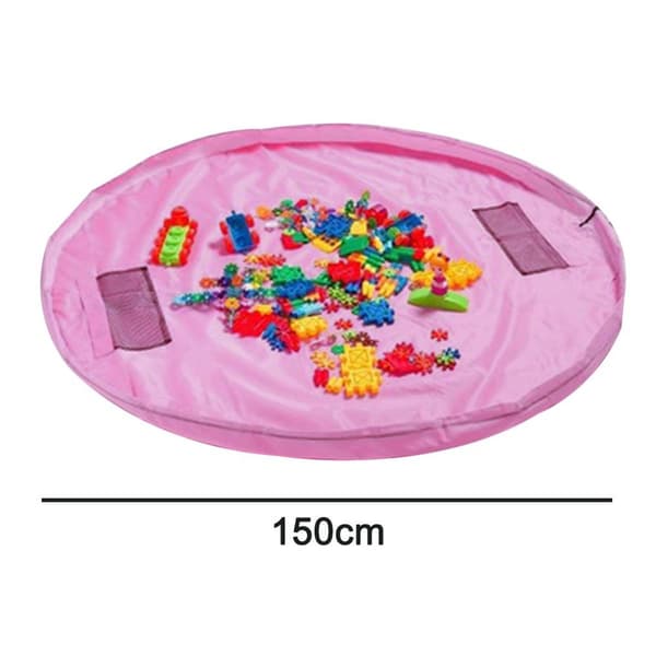 Barnas lekeboks, lekeoppbevaringsmatte rosa KLB