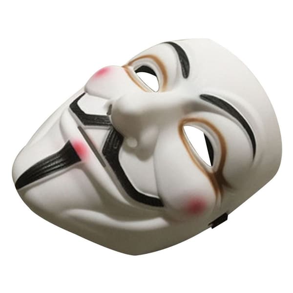 Hacker Anonymous V for Vendetta valkoinen KLB-naamio aikuisille