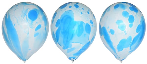 Balloner 30 cm Marmor Blå 6-pak