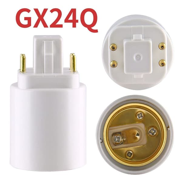 4 stk Gx24q til E26/E27 Fatningsadapter Lampefod