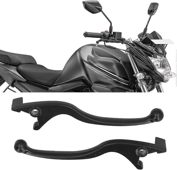 2023 - Bremsegreb, 2 stk. Bremsegreb i aluminiumslegering, sort erstatning til motorcykel knallert (ShiKai)
