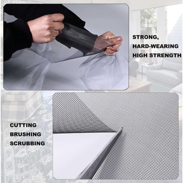 Window Net, Self-Adhesive Mosquito Net for Windows, Adjustable Insect Screen, Transparent Net for Cats, Mosquito Net (120x150cm)