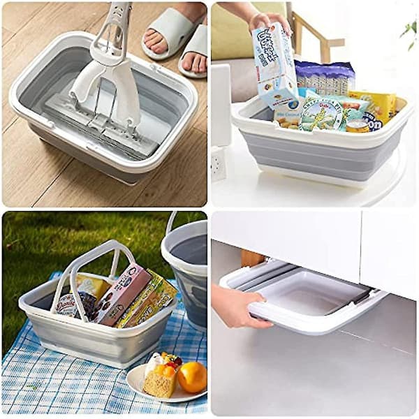 Foldable Sinks Camping Picnic Baskets Foldable Laundry Basket Foldable Ice Buckets Foldable Dish Tub With Handles For Washing Hiking