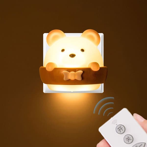 Bedside Lamp for Bedroom, Eye-Friendly Remote Control Wall KLB