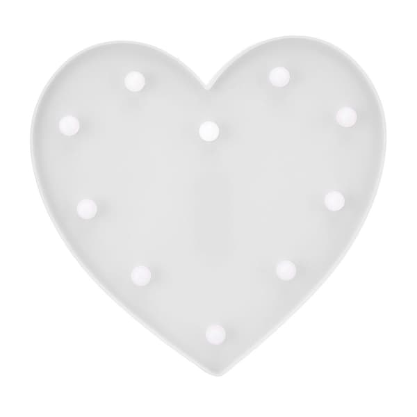 Heart-shaped night light, LED, cute, battery-powered, warm KLB