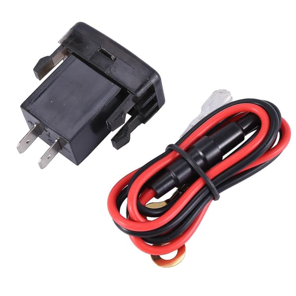 Billaderuttak dobbel USB-port lade voltmeter display adapter passer for rød