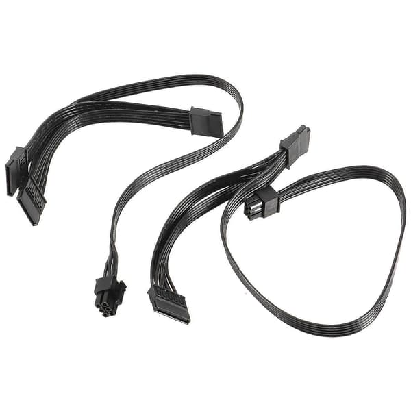2 stk 6-pin til 3x Sata-driver strømkabel for Evga Supernova 650 750 850 1000 1600 2000 G2 G3 P2 T2