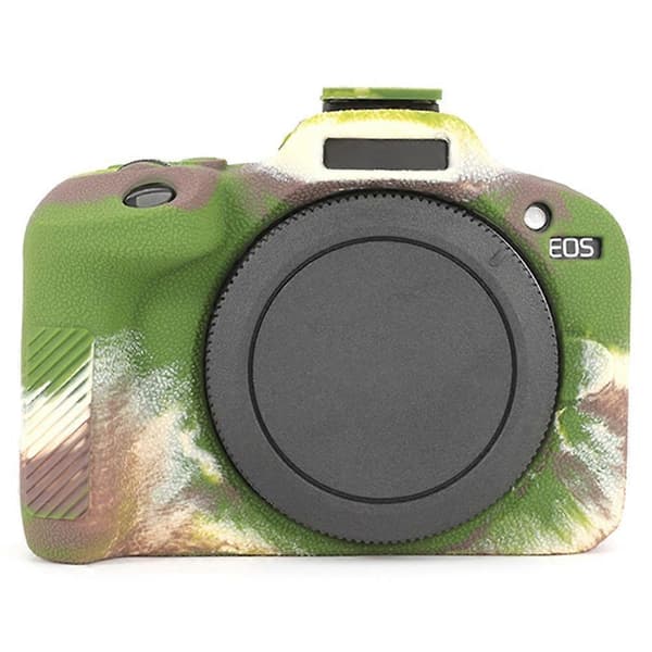 E1s Case for Canon EOS R100 Soft Silicone Protective Non-slip Camera A6J Protective Shell - Camouflage