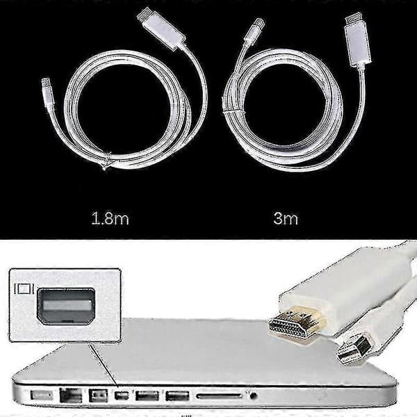 Nyttig Thunderbolt Mini Displayport Dp Til Hdmi Adapterkabel Til Mac Macbook