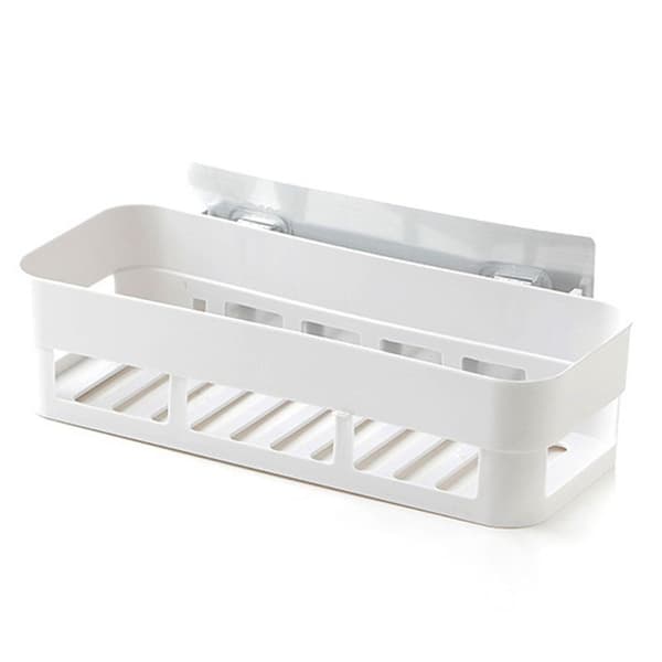 Wall-mounted single-layer bathroom storage shelf for home KLB