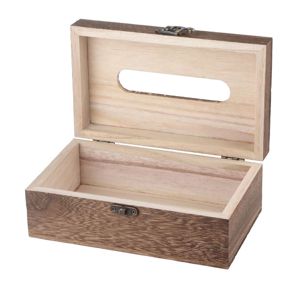 1 stk Trækasse Retro Tissue Box Papirservietholder Etui Hjem Bilindretning #1 22*12*10cm
