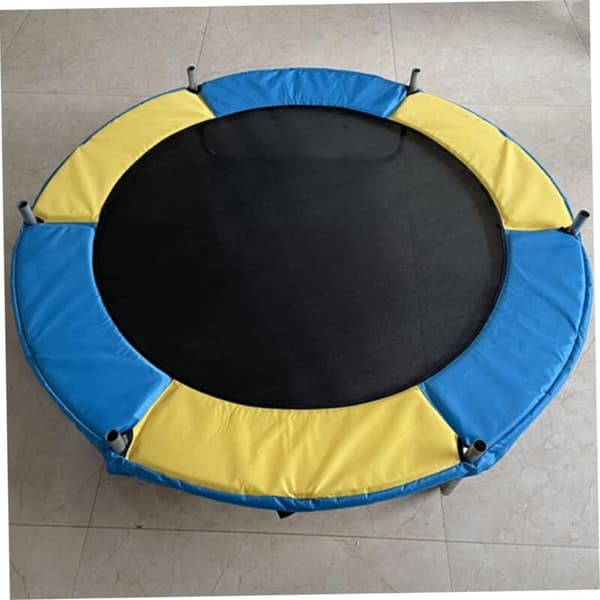 Trampolinbeskyttelse Fjederbeskyttelse Erstatningsmåtte til Trampolin Gul og Blå Blandede Farver 1,4 m
