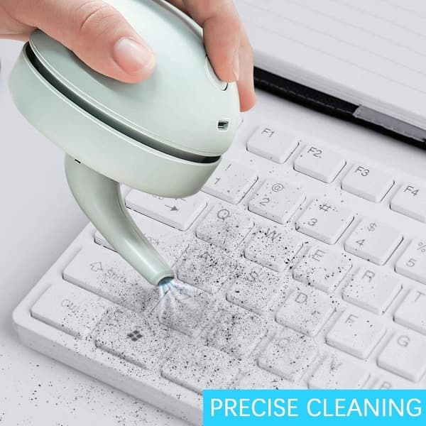 Table Vacuum Cleaner with Cleaning Brush - USB Charging, Powerful, Quiet KLB