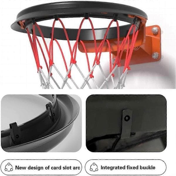 Bærbart basketballnet Nem opsætning Kast og fastgør Holdbart All-Weather Net Uden kant Universal pasform Indendørs Udendørs