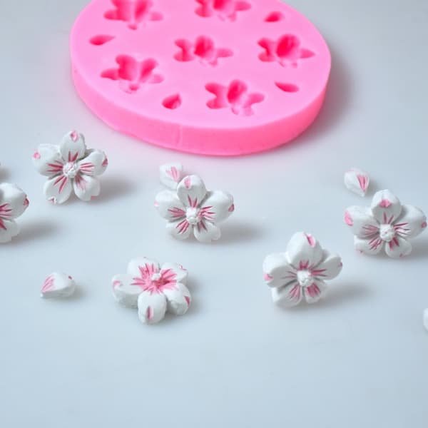 6-hulls kirsebærblomst silikonform - DIY epoksy gipsform duftform