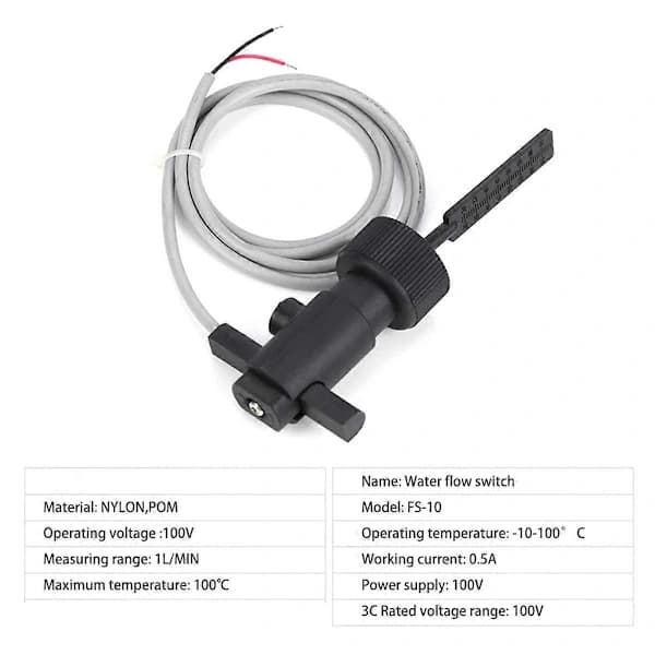 Water Flow Switch FS-10 100V High Precision Level Sensor Adjustable Water Level Control Float Level Black