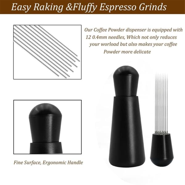 Dispensing Tool, 12 Needles 0.4mm, Coffee Stirrer, Stirring Tamping Tool with Holder A