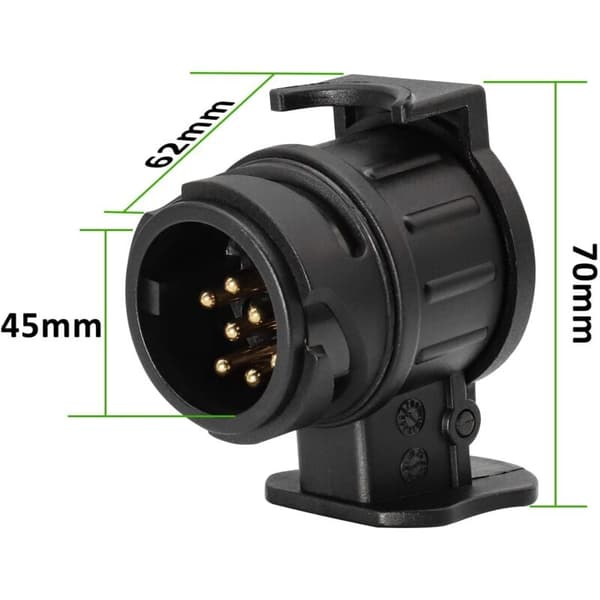 13-polet til 7-polet traileradapter 13-polet stik til bil-trailer-traktor-campingvogn-cykelholder