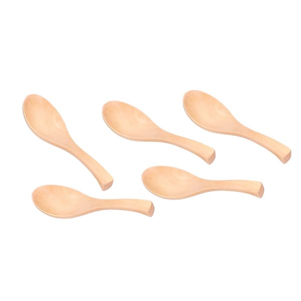 5-pack Natural Wooden Spoons with Bowl Handle KLB