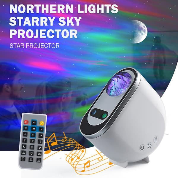 USB Nordlysprojektor Multi Lyseffekter Projektionslampe til Jul