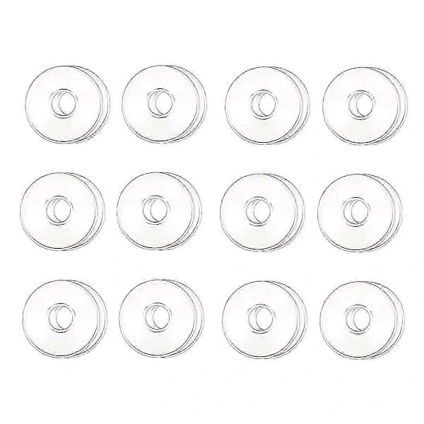 Glass Candle Collars for Taper Candles - 12-Pack Bobeches for Candlesticks, Drip Protectors and Rings