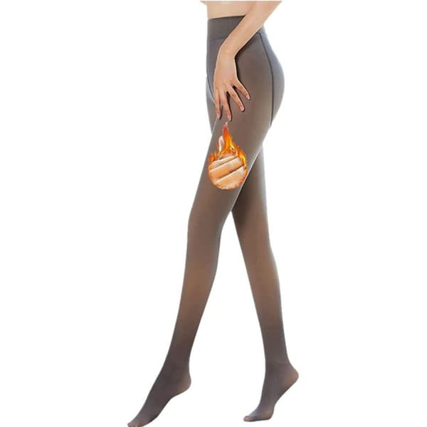 Strømpebukser til kvinder termiske strømpebukser forede nylon termiske leggings KLB