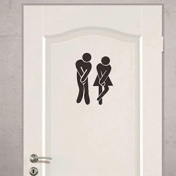 WC-kyltti, oven seinätarra, vedenpitävä seinämaalaus, kodinsisustus