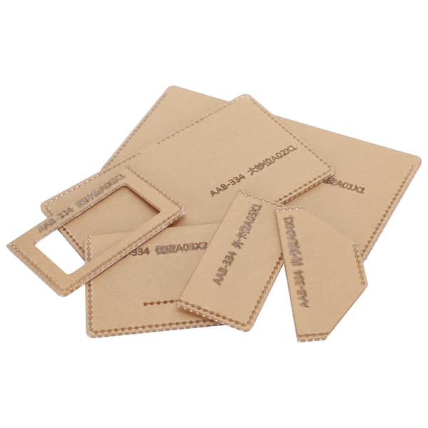 6 pcs Acrylic Template DIY Handmade Short Wallet Leather Pattern Mold Manual Craft Tools